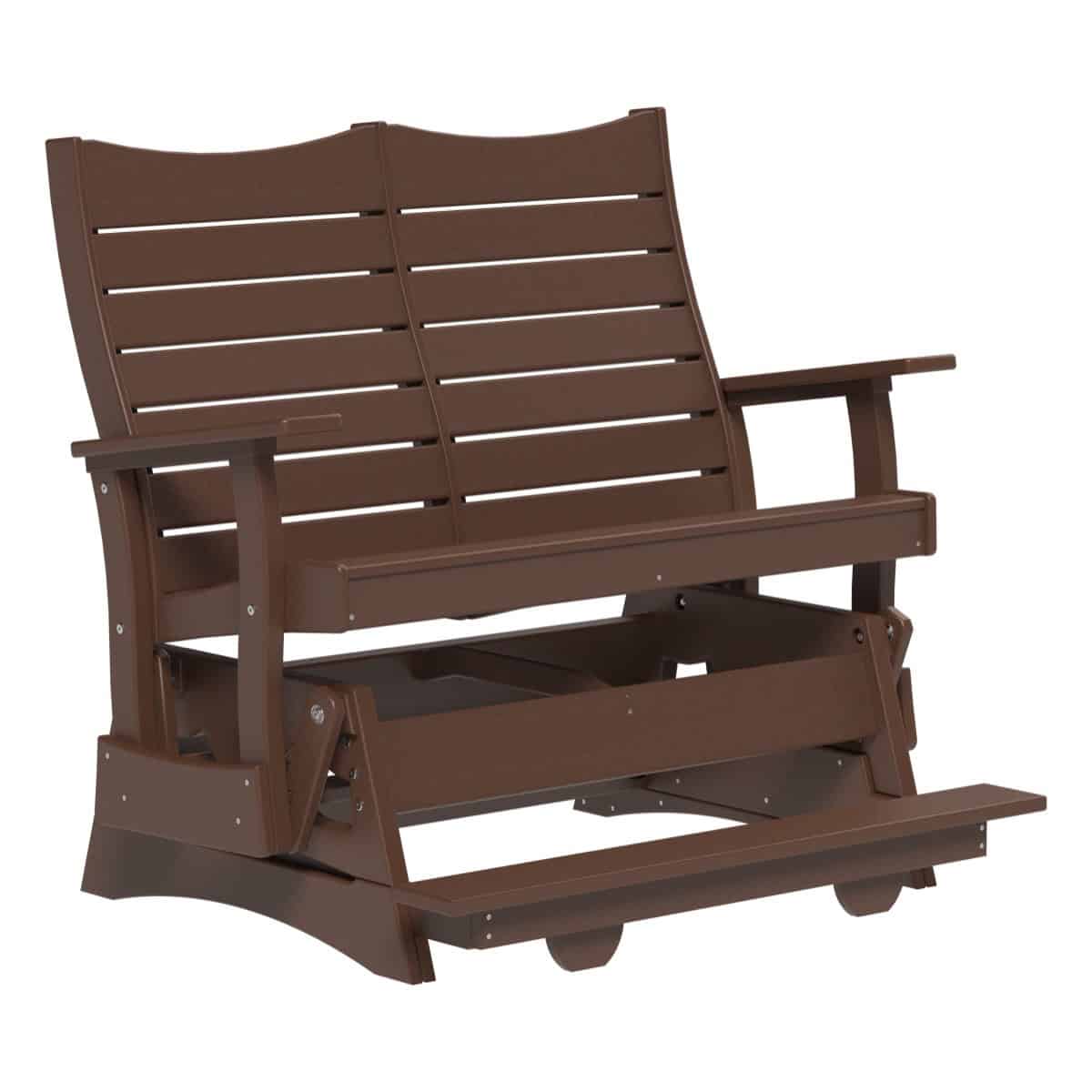 Contour Balcony Glider Porch Swing 4ft / Chestnut Brown
