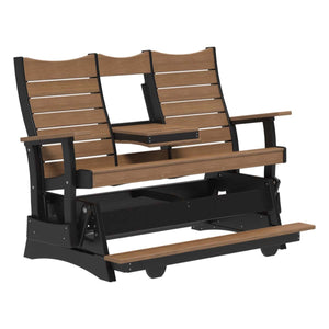 Contour Balcony Glider Porch Swing 5ft / Antique Mahogany & Black