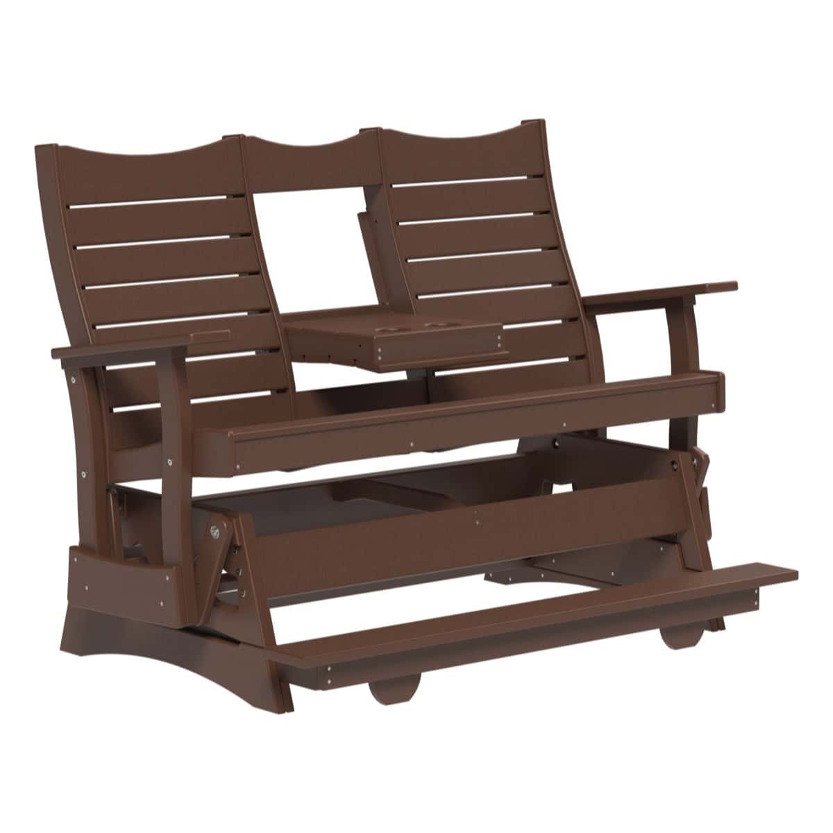 Contour Balcony Glider Porch Swing 5ft / Chestnut Brown