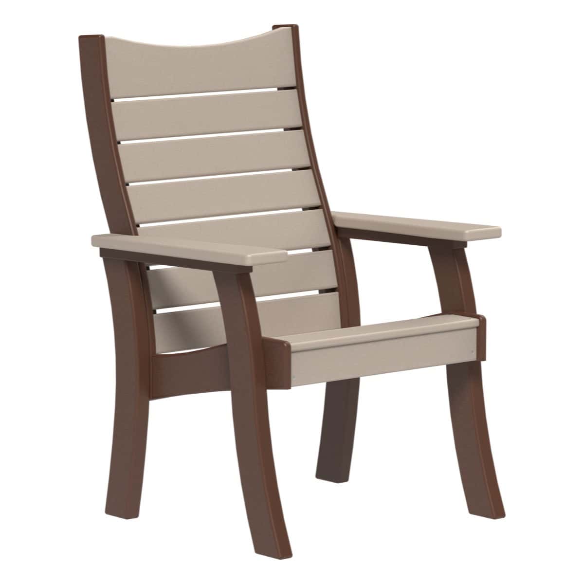 Contour Bench (2' and 4') Porch Swing 2ft / Weatherwood &amp; Chestnut Brown