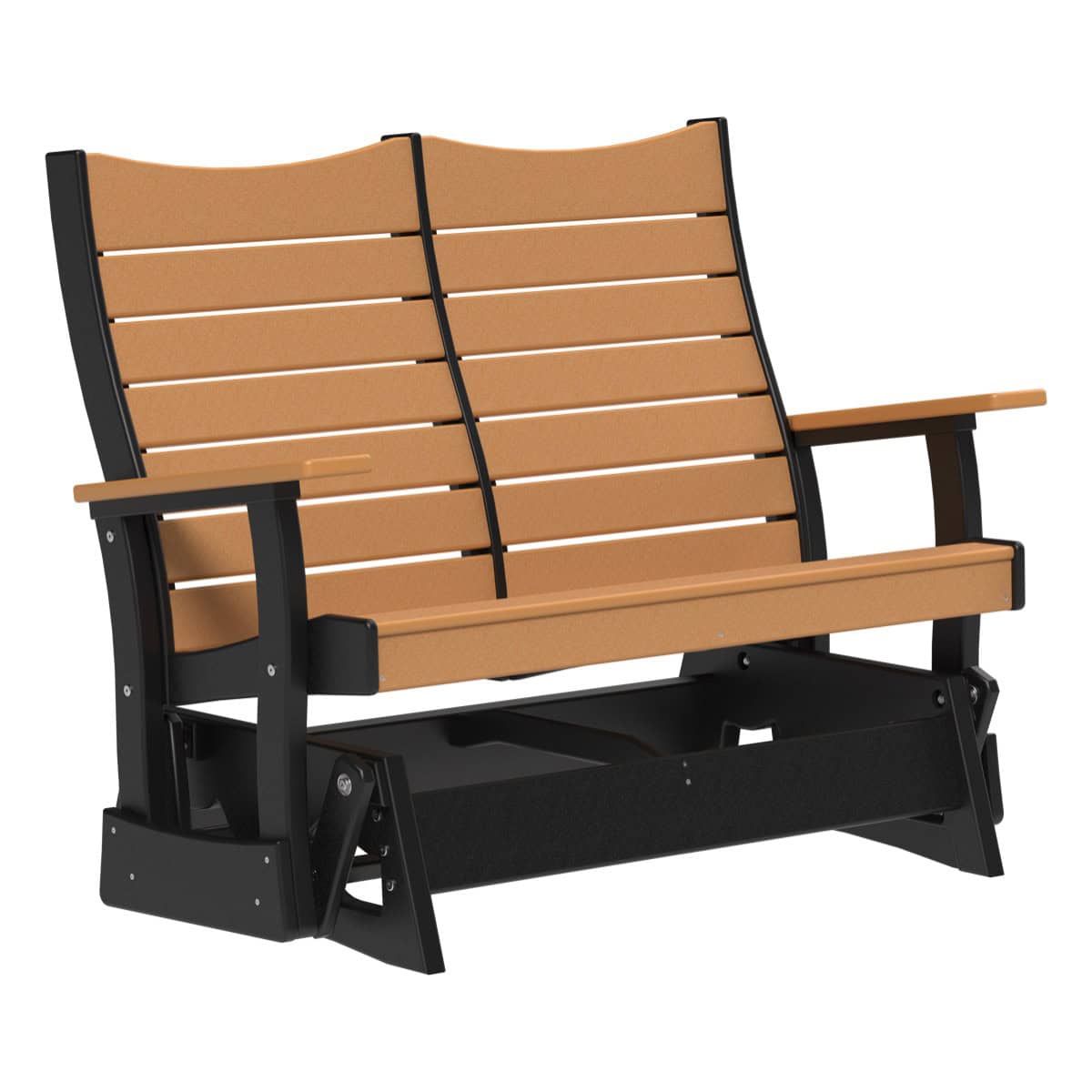 Contour Glider Porch Swing 4ft / Cedar & Black