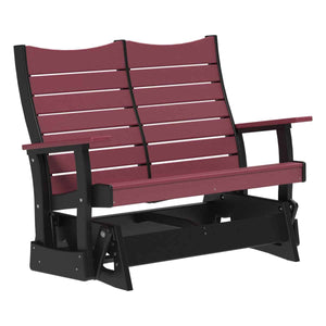 Contour Glider Porch Swing 4ft / Cherrywood & Black