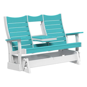 Contour Glider Porch Swing 5ft / Aruba Blue & White