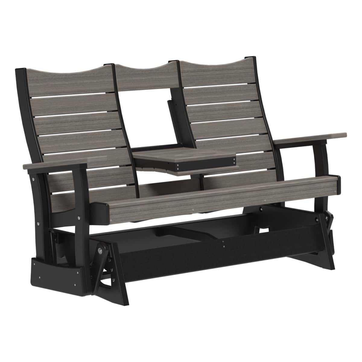 Contour Glider Porch Swing 5ft / Coastal Gray & Black