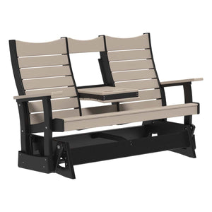 Contour Glider Porch Swing 5ft / Weatherwood & Black