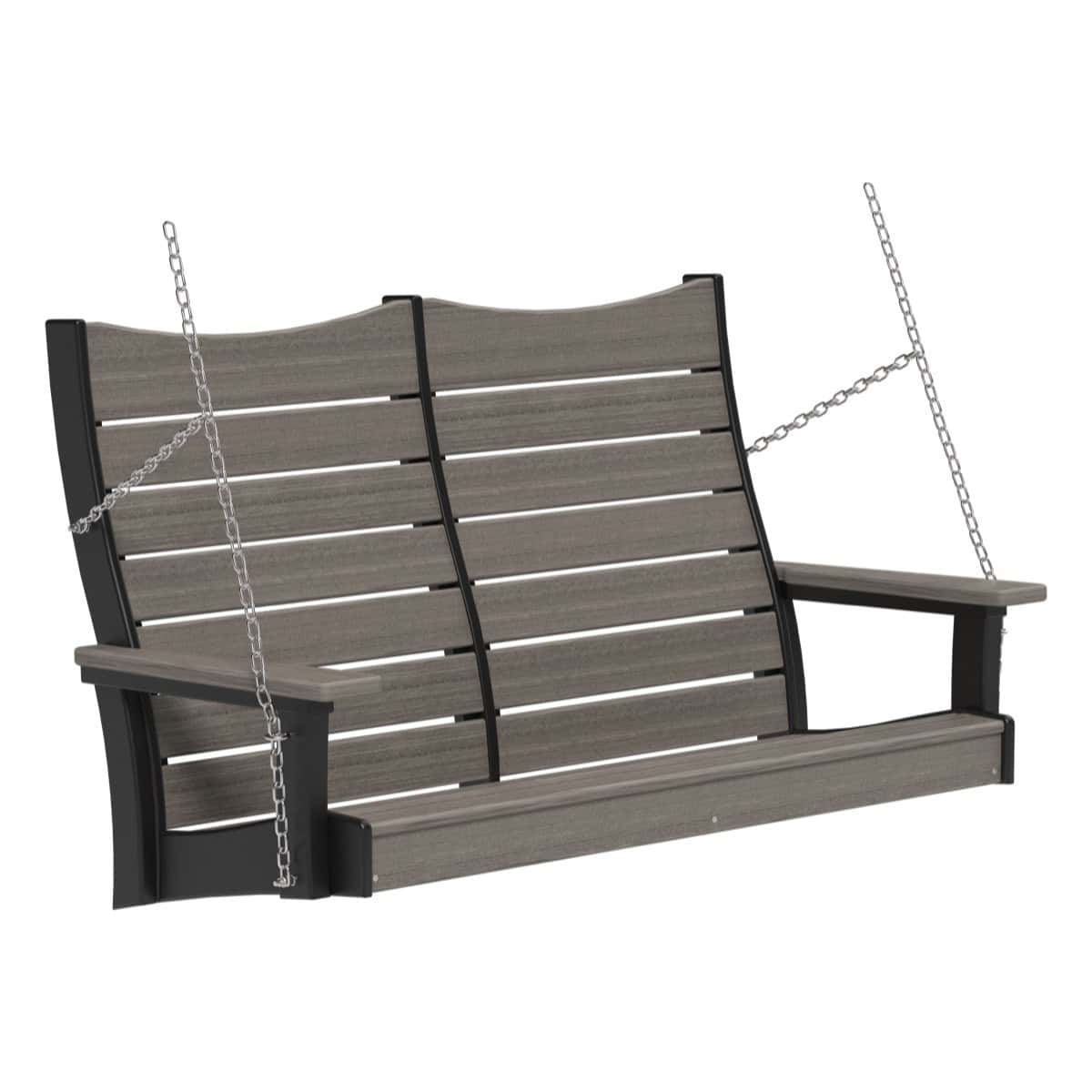 Contour Swing Porch Swing 4ft / Coastal Gray &amp; Black