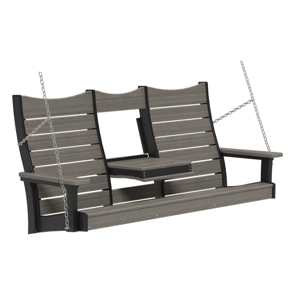 Contour Swing Porch Swing 5ft / Coastal Gray &amp; Black