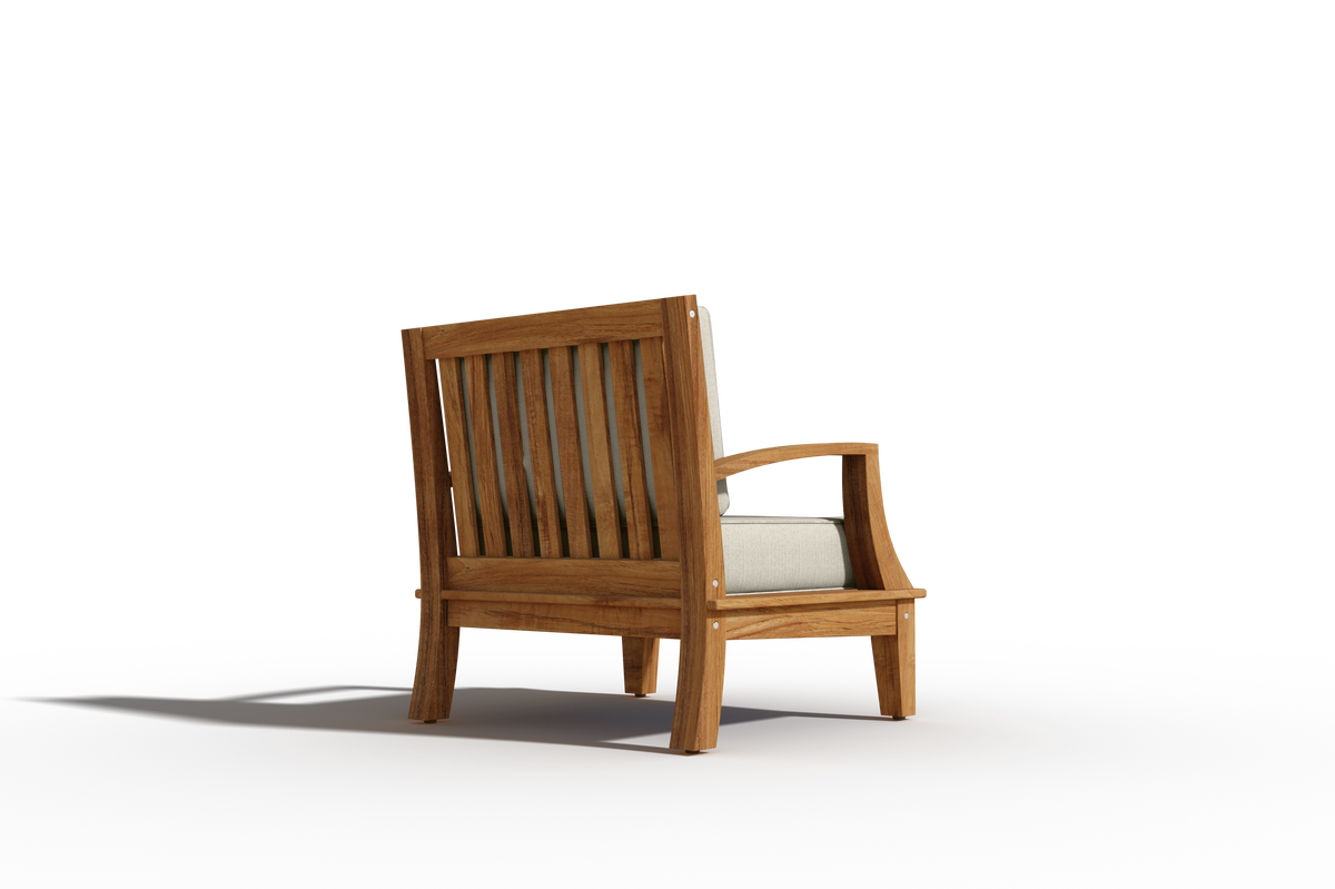 Eliane 4-Piece Teak Outdoor Patio Deep Seating Set with Sunbrella Canvas Cushions Outdoor deep seating