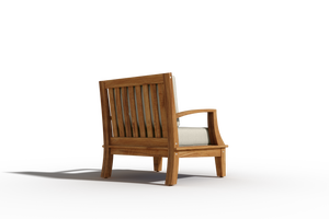 Eliane 4-Piece Teak Outdoor Patio Deep Seating Set with Sunbrella Canvas Cushions Outdoor deep seating