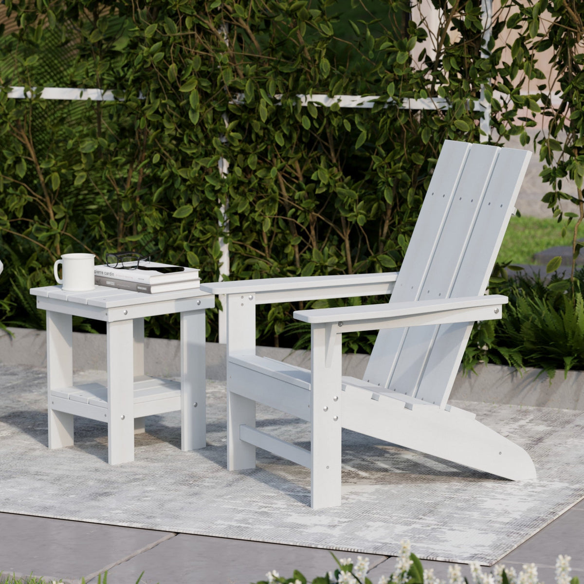 Freedom 3-Piece Modern Adirondack Set with Side Table outdoor furniture