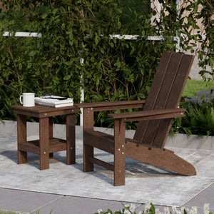 Freedom 3-Piece Modern Adirondack Set with Side Table outdoor furniture
