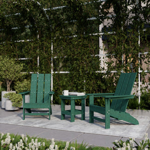 Freedom 3-Piece Modern Adirondack Set with Side Table outdoor furniture