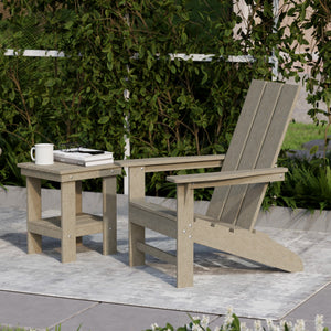 Freedom 3-Piece Modern Adirondack Set with Side Table outdoor furniture