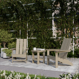 Freedom 3-Piece Modern Adirondack Set with Side Table outdoor furniture