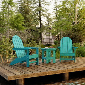Freedom 3-Piece Traditional Adirondack Set with Side Table outdoor furniture