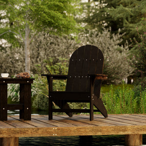Freedom 3-Piece Traditional Adirondack Set with Side Table outdoor furniture