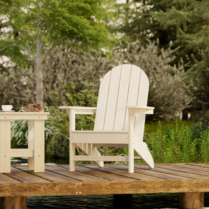 Freedom 3-Piece Traditional Adirondack Set with Side Table outdoor furniture
