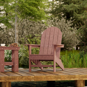 Freedom 3-Piece Traditional Adirondack Set with Side Table outdoor furniture