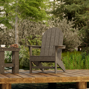 Freedom 3-Piece Traditional Adirondack Set with Side Table outdoor furniture