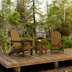 Freedom 3-Piece Traditional Adirondack Set with Side Table outdoor furniture