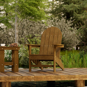 Freedom 3-Piece Traditional Adirondack Set with Side Table outdoor furniture