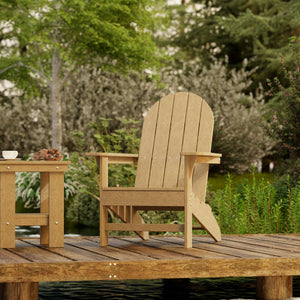 Freedom 3-Piece Traditional Adirondack Set with Side Table outdoor furniture