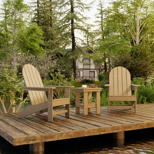 Freedom 3-Piece Traditional Adirondack Set with Side Table outdoor furniture