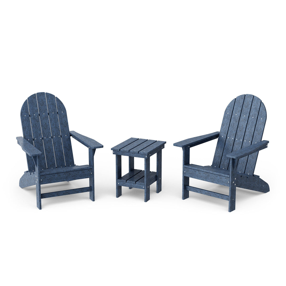 Freedom 3-Piece Traditional Adirondack Set with Side Table outdoor furniture Patriot Blue