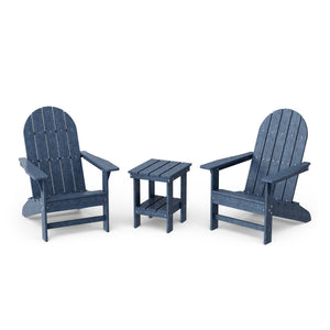 Freedom 3-Piece Traditional Adirondack Set with Side Table outdoor furniture Patriot Blue