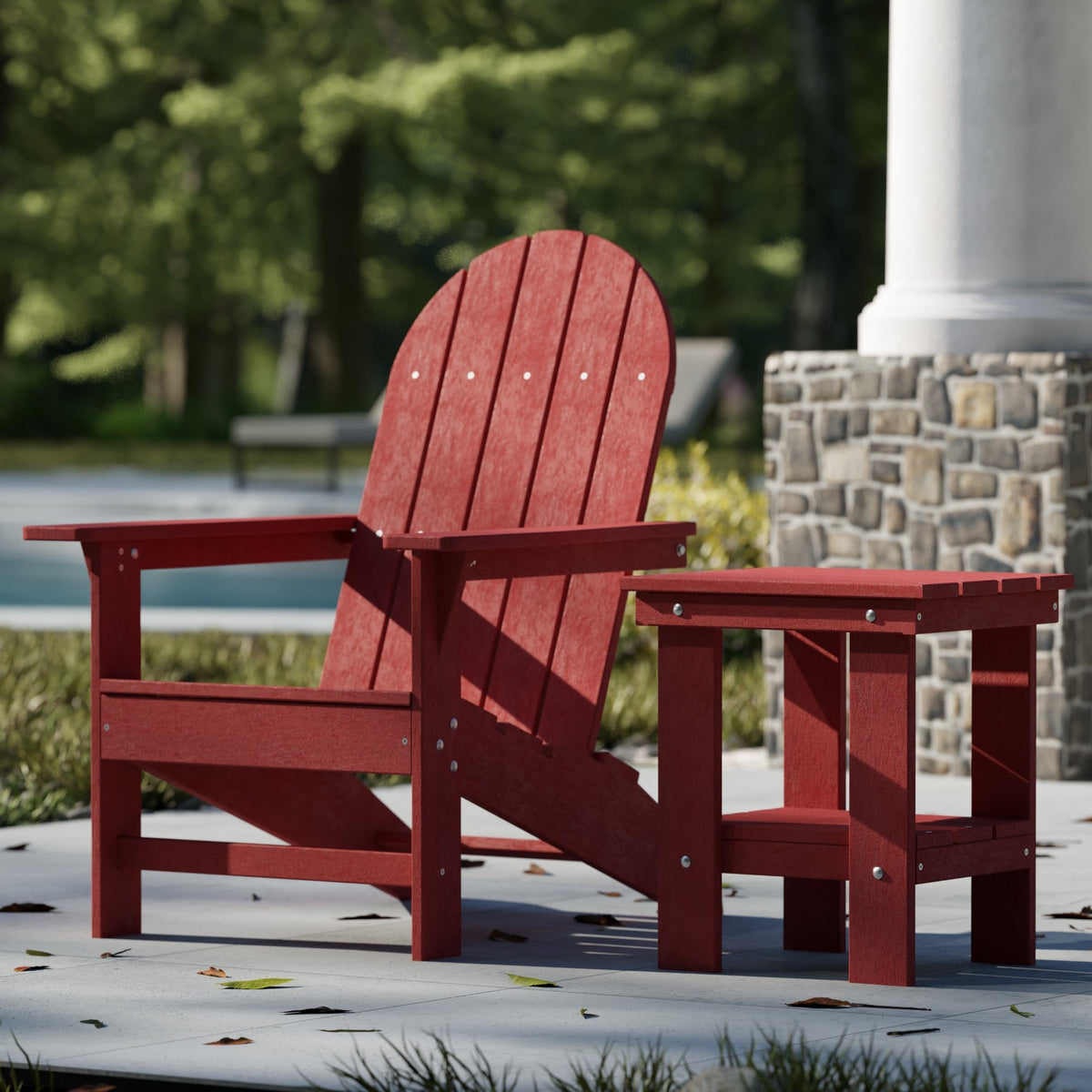 Freedom Modern Adirondack Chair &amp; Freedom Side Table outdoor furniture