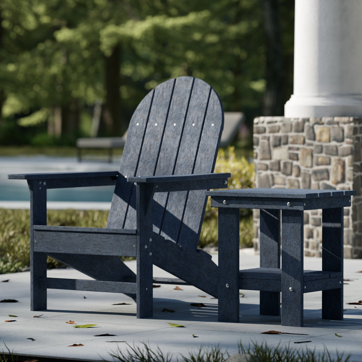 Freedom Modern Adirondack Chair &amp; Freedom Side Table outdoor furniture