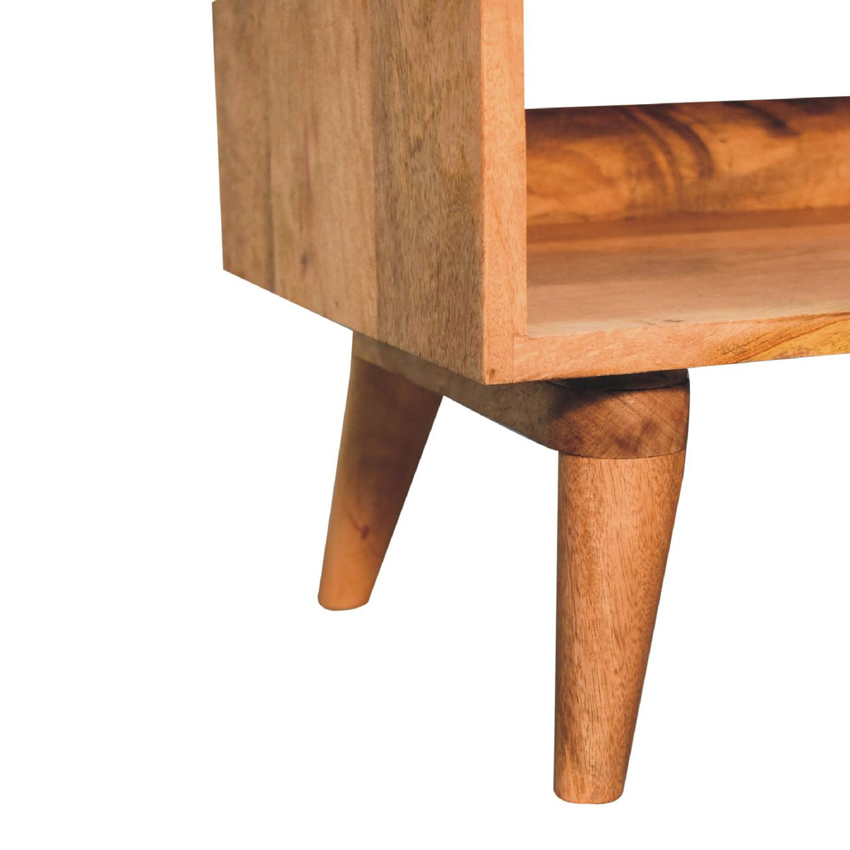 Hardwood Bench with Tan Leather Seatpad Bench