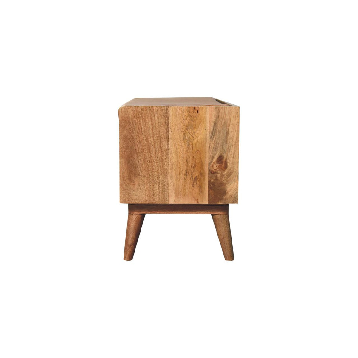 Hardwood Bench with Tan Leather Seatpad Bench