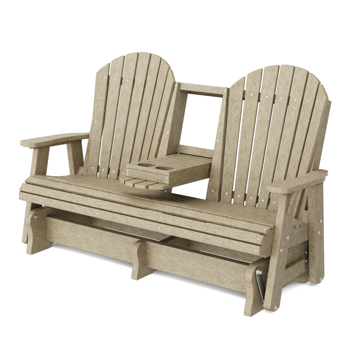 Heritage 5' Glider with Console Garden Bench