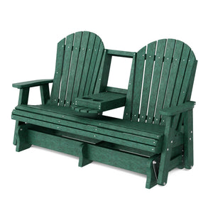 Heritage 5' Glider with Console Garden Bench