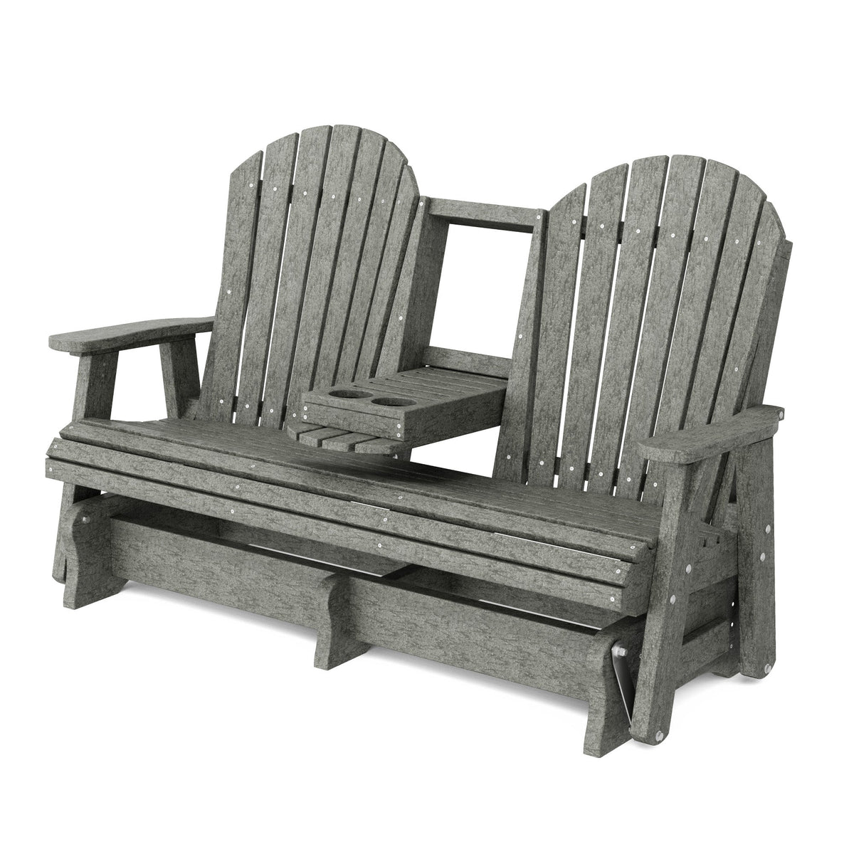 Heritage 5' Glider with Console Garden Bench