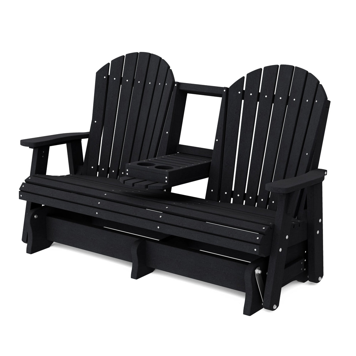 Heritage 5' Glider with Console Garden Bench