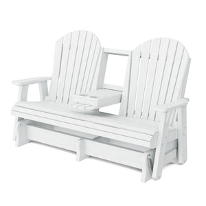 Heritage 5' Glider with Console Garden Bench