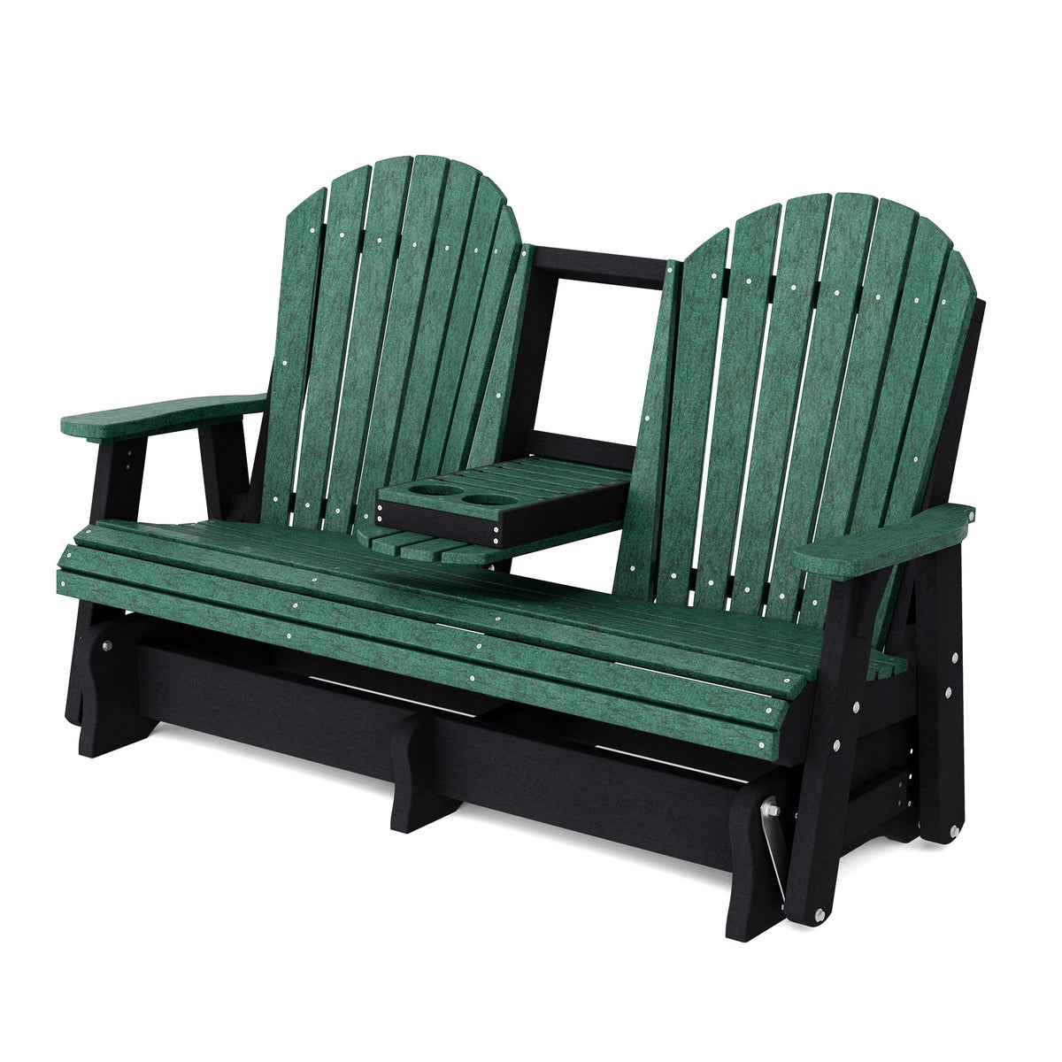 Heritage 5' Glider with Console Garden Bench
