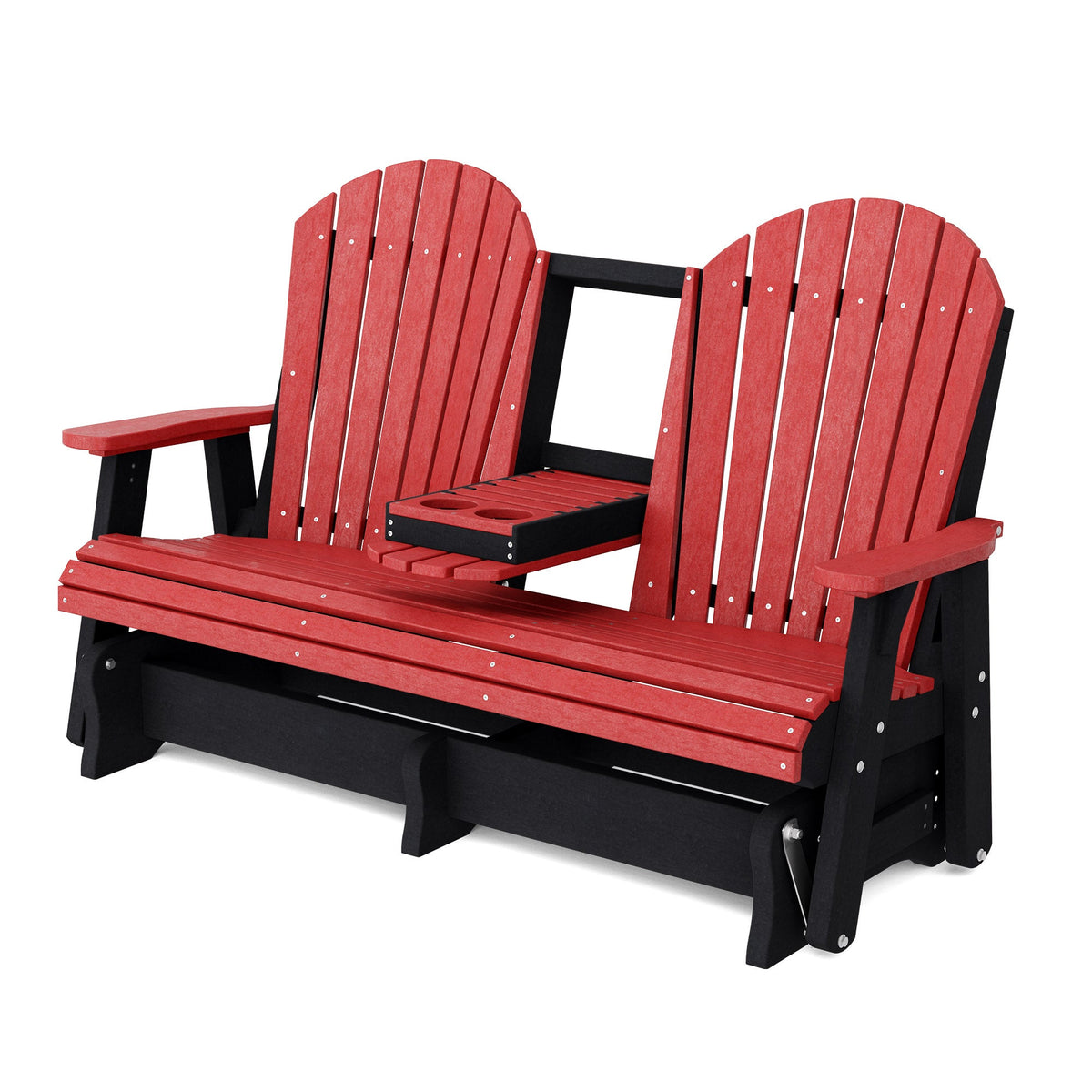 Heritage 5' Glider with Console Garden Bench