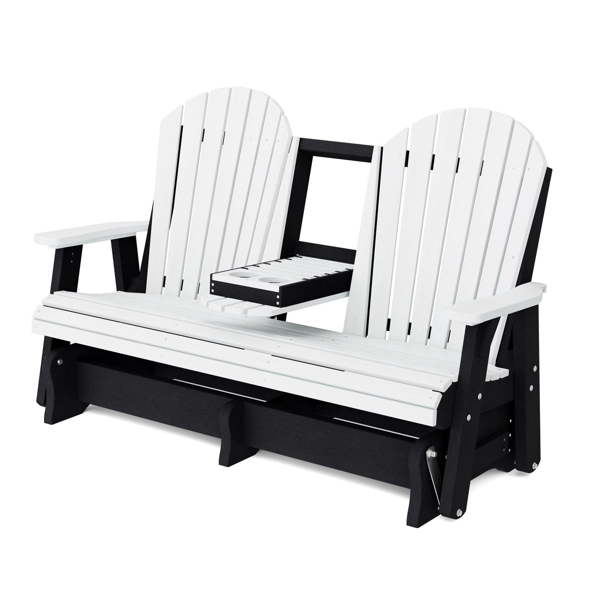 Heritage 5' Glider with Console Garden Bench