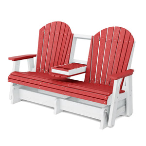 Heritage 5' Glider with Console Garden Bench