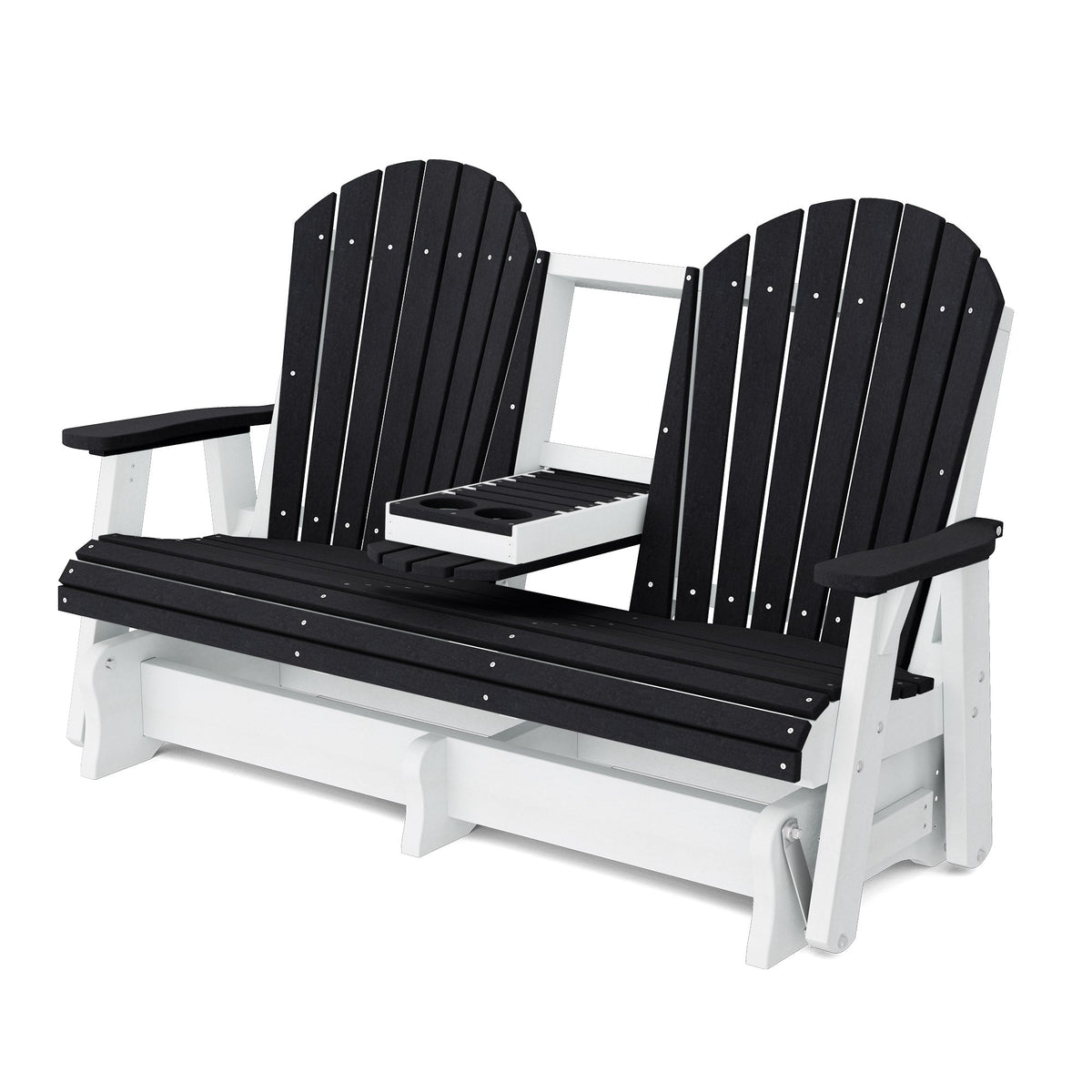 Heritage 5' Glider with Console Garden Bench