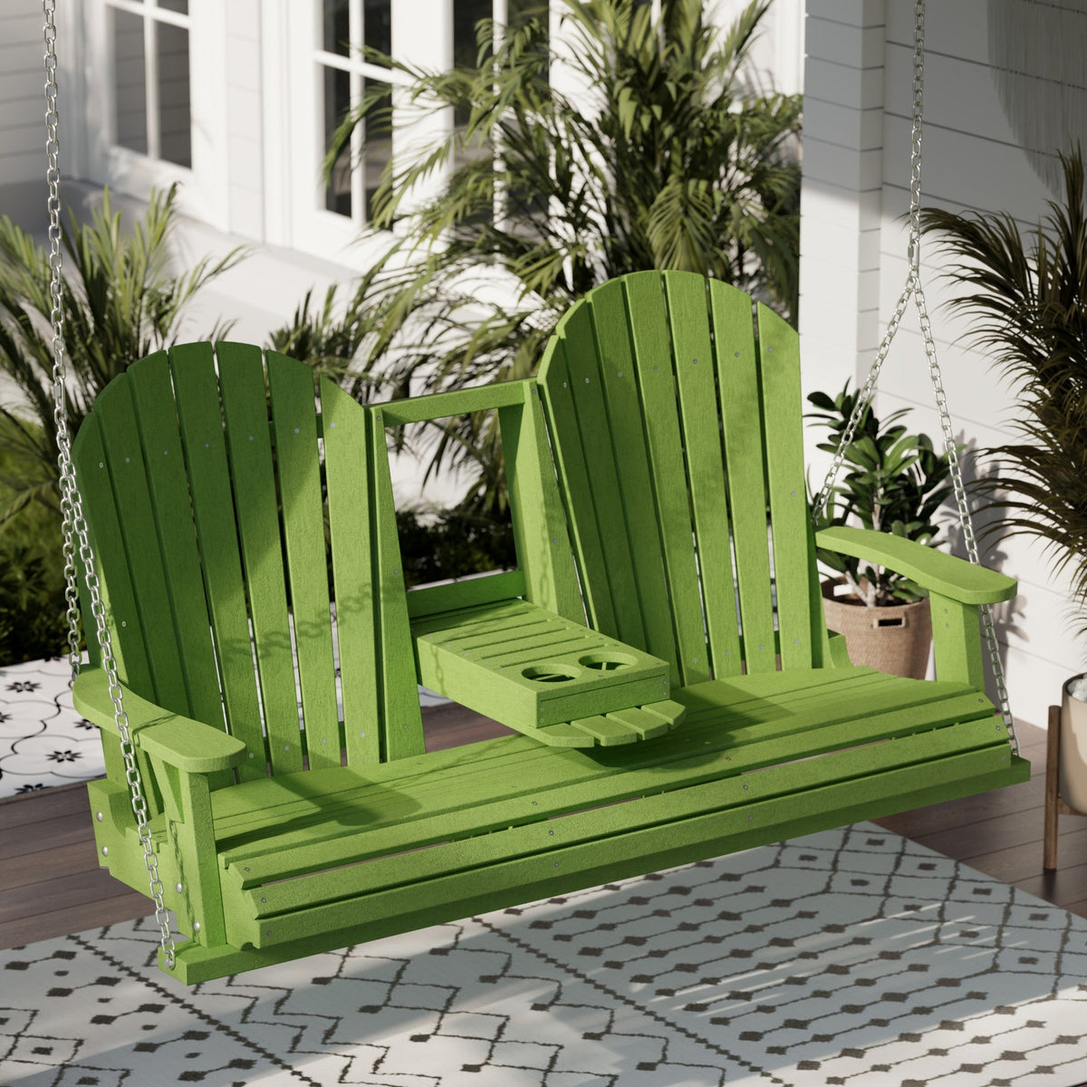 Heritage 5' Swing With Console Porch Swing
