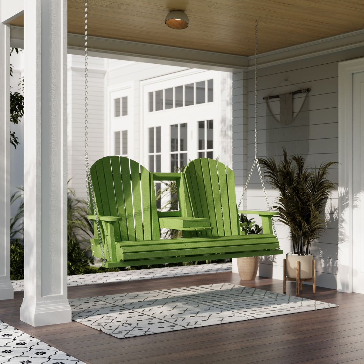 Heritage 5' Swing With Console Porch Swing