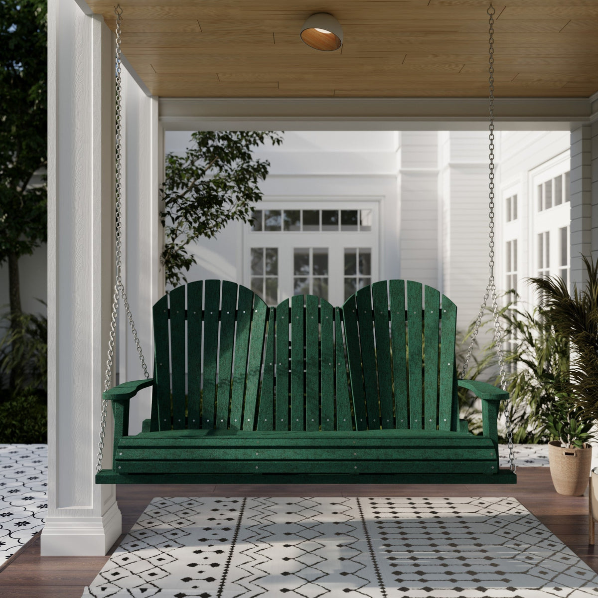Heritage 5' Swing With Console Porch Swing