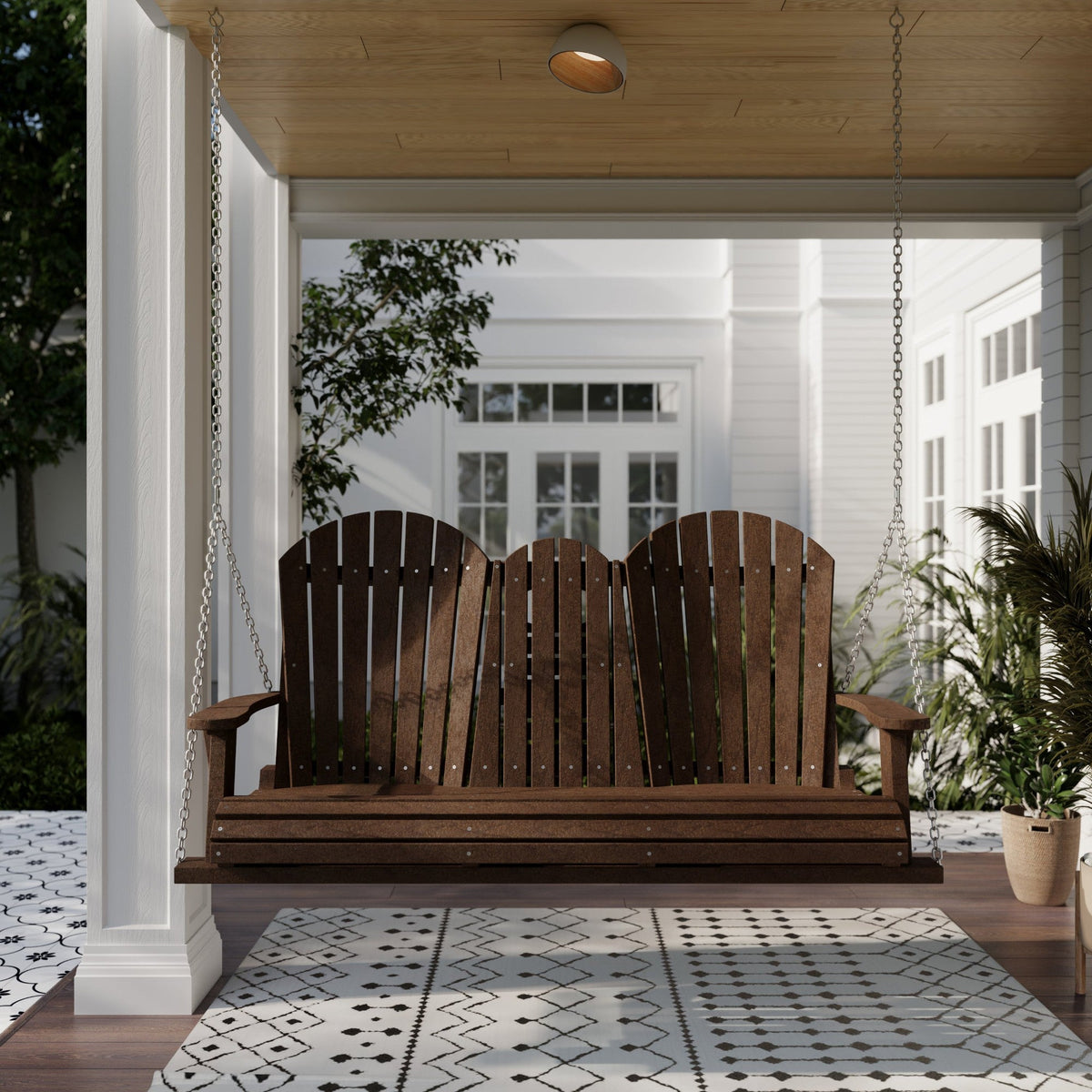 Heritage 5' Swing With Console Porch Swing