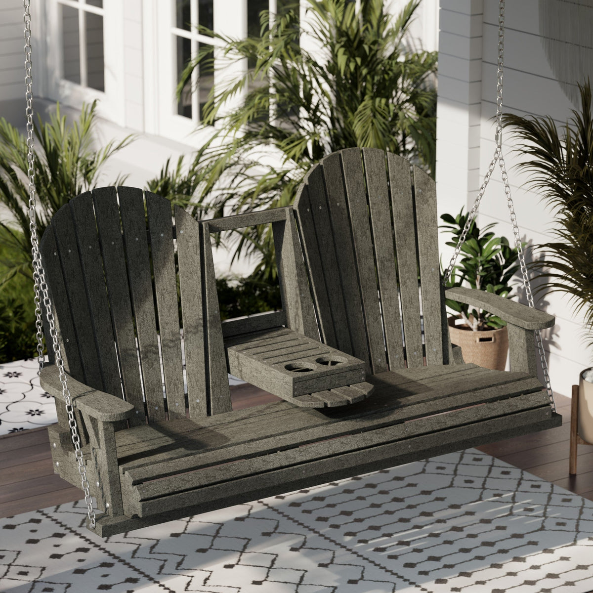 Heritage 5' Swing With Console Porch Swing