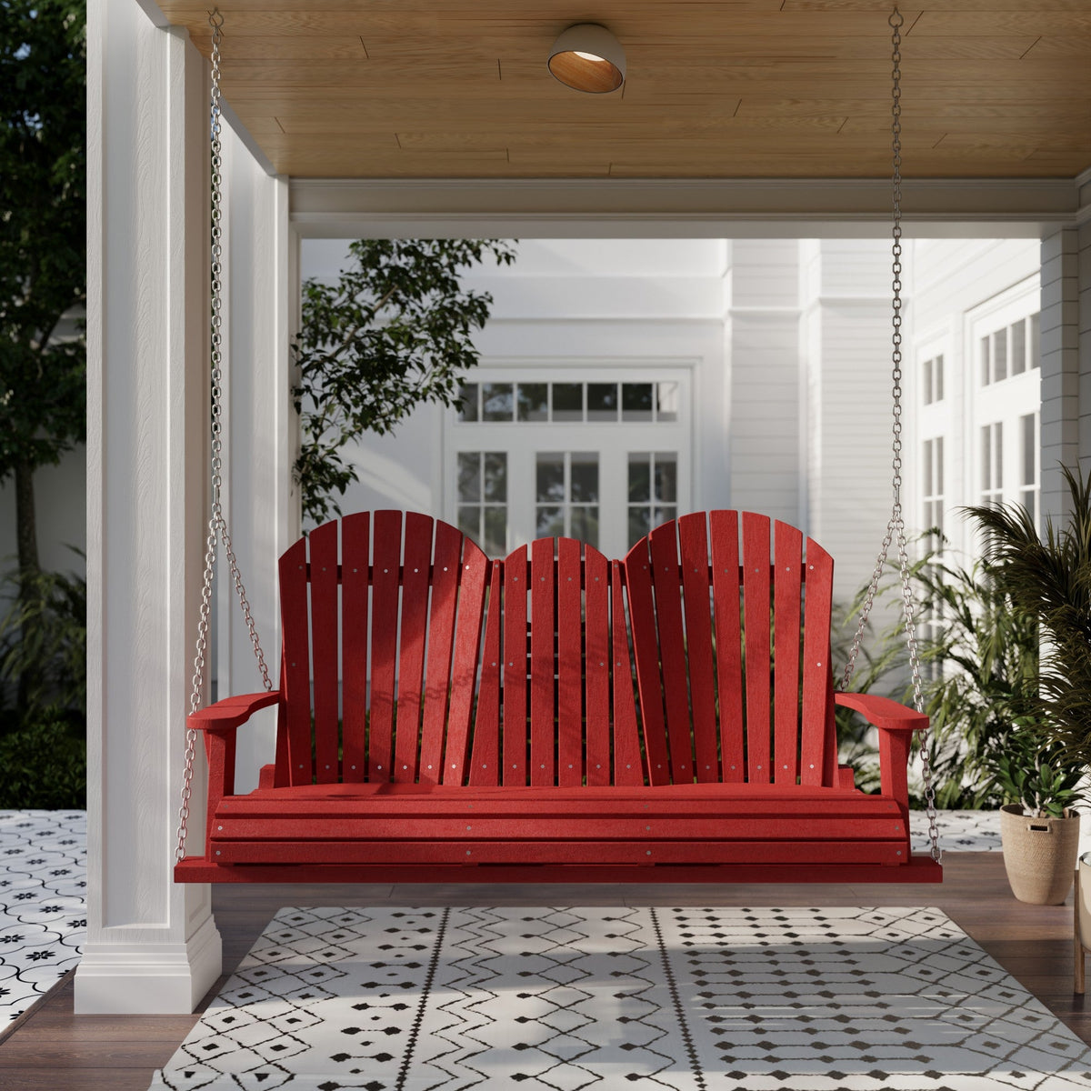Heritage 5' Swing With Console Porch Swing