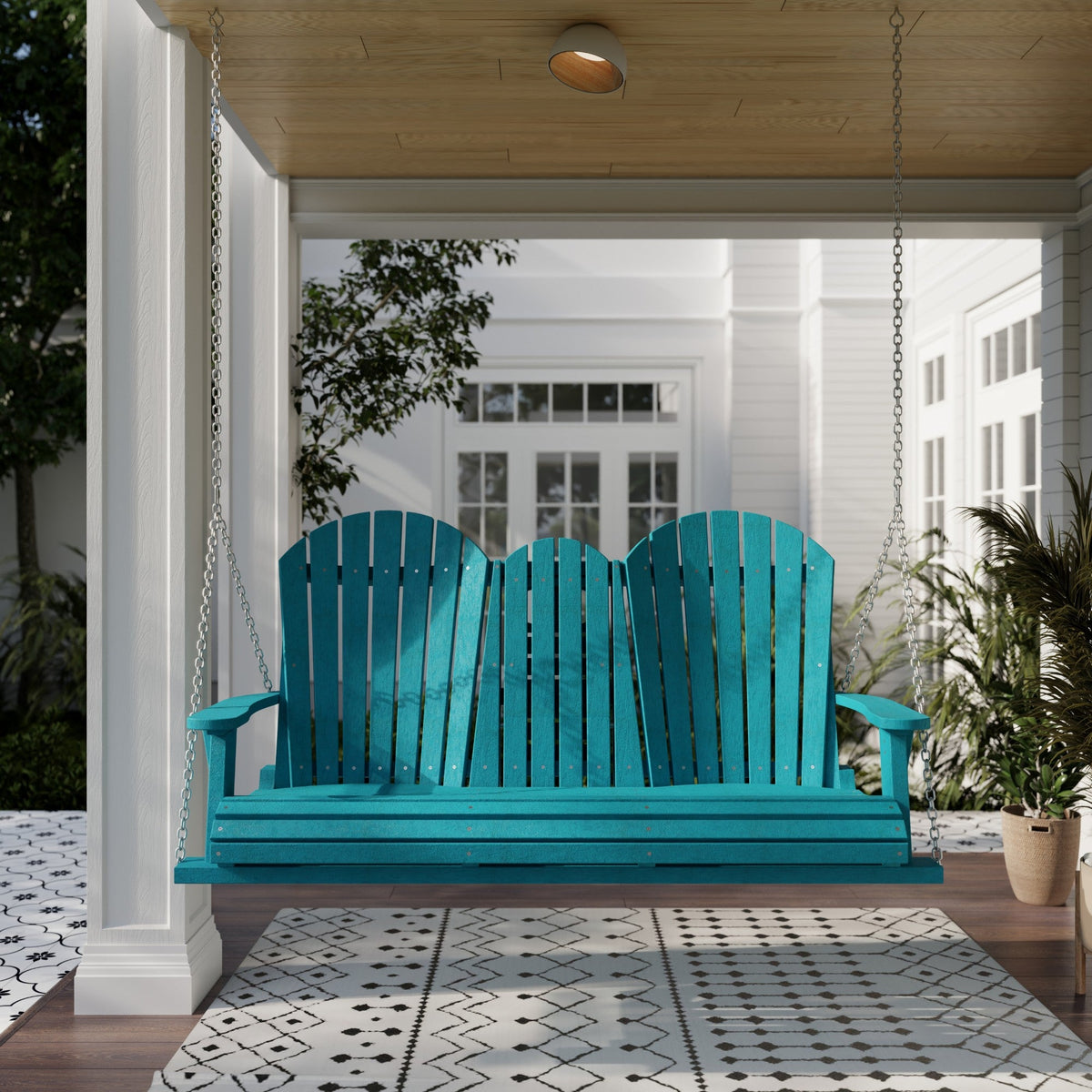 Heritage 5' Swing With Console Porch Swing